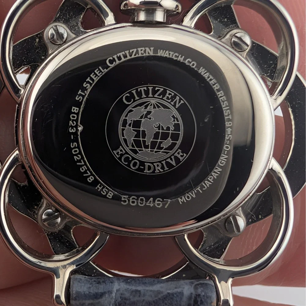 Citizen Lobella Flower Eco-Drive Blue Swarovski Crystal MOP Watch B023-S027578